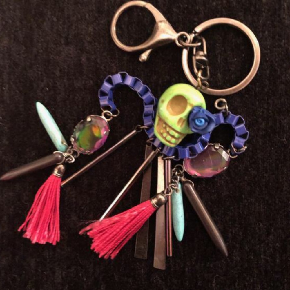 DIA DE LOS MUERTOS 💀 🌺 SUGAR SKULL KEYRING